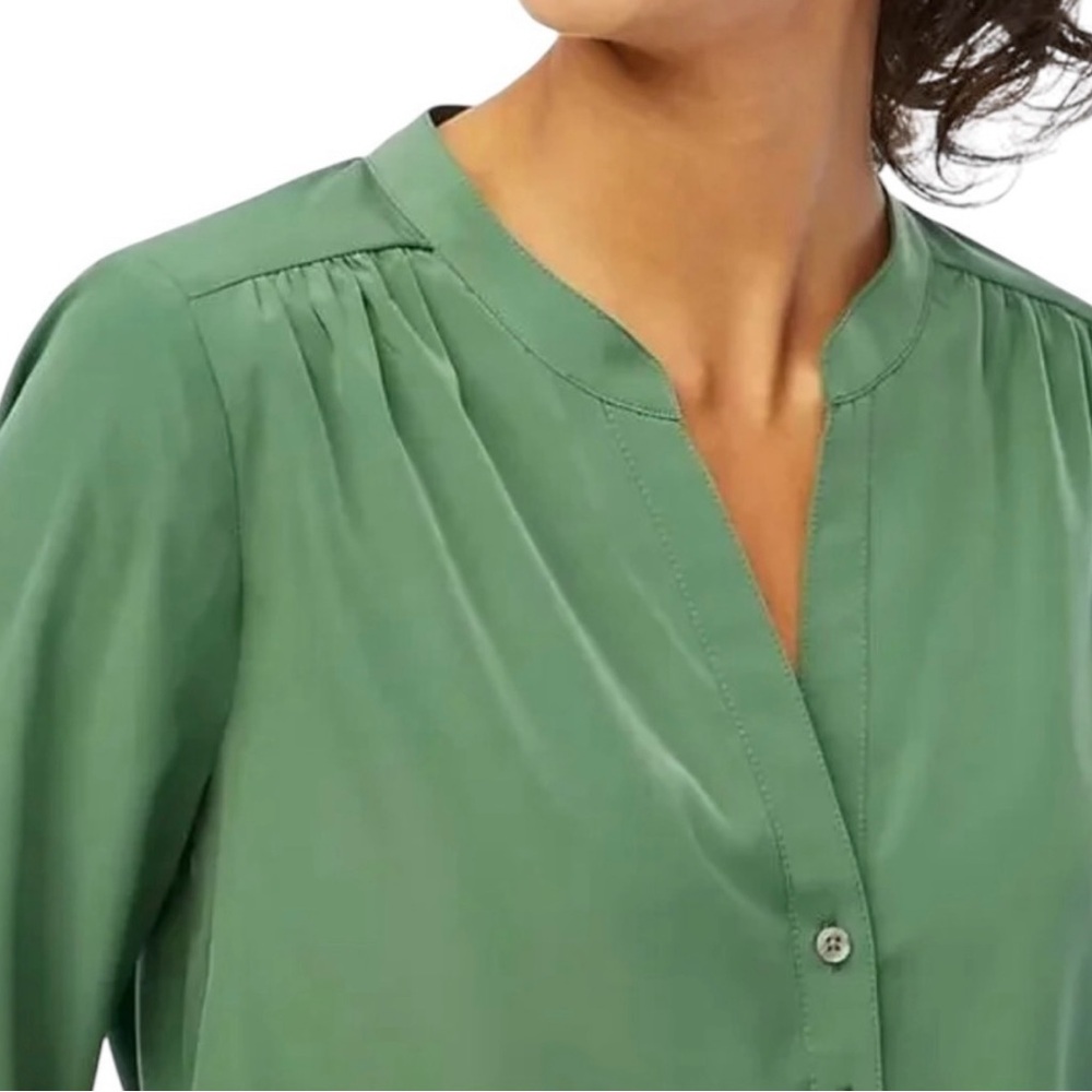 J. CREW Factory Popover Placket Blouse - Picture 3 of 6